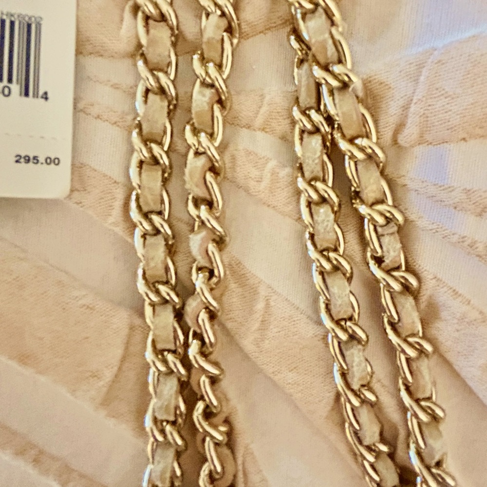 NWT Vintage Kate Spade Devote Lissy Bag with Leather Chain Strap in Sable Cream - Picture 9 of 11